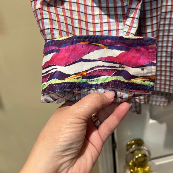 Robert Graham Mens Shirt Button Up Long Sleeve Multi Plaid Cotton Size XL. - Picture 2 of 10